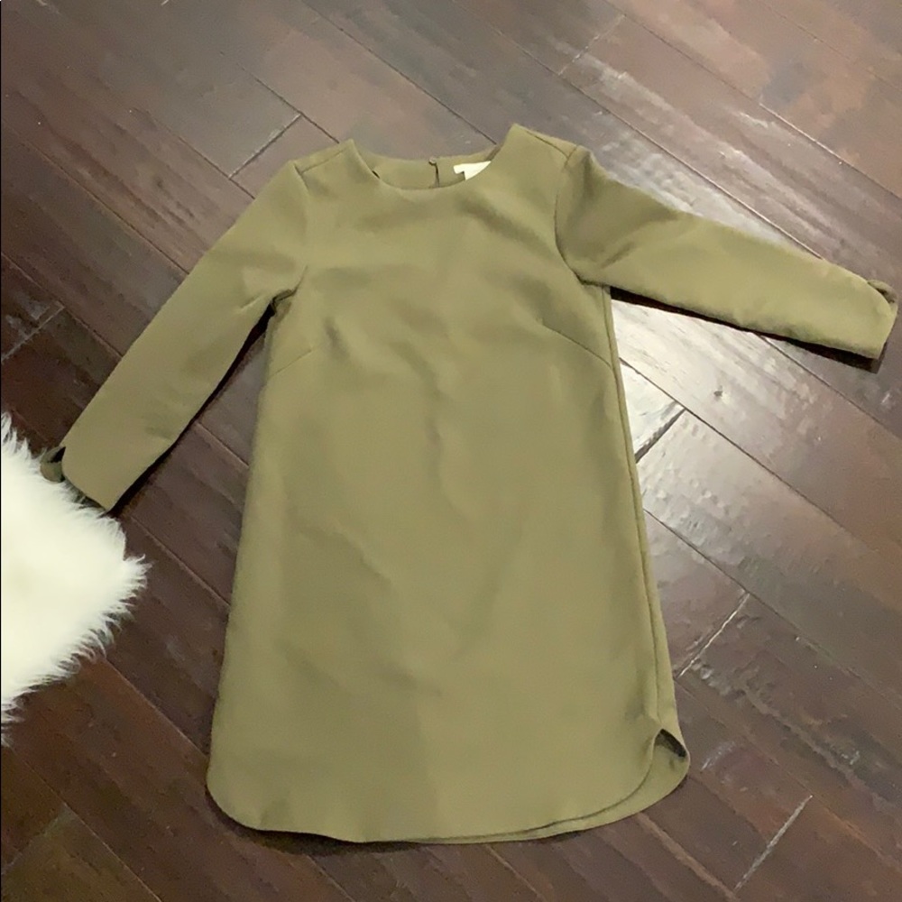 Olive Green Shift Dress